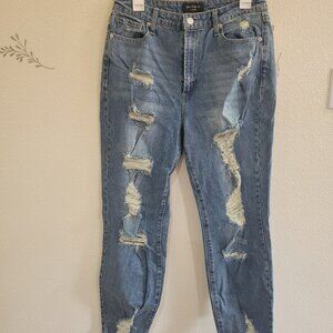 NWT Juicy Couture VENICE MD Blue Destroyed- Size 31